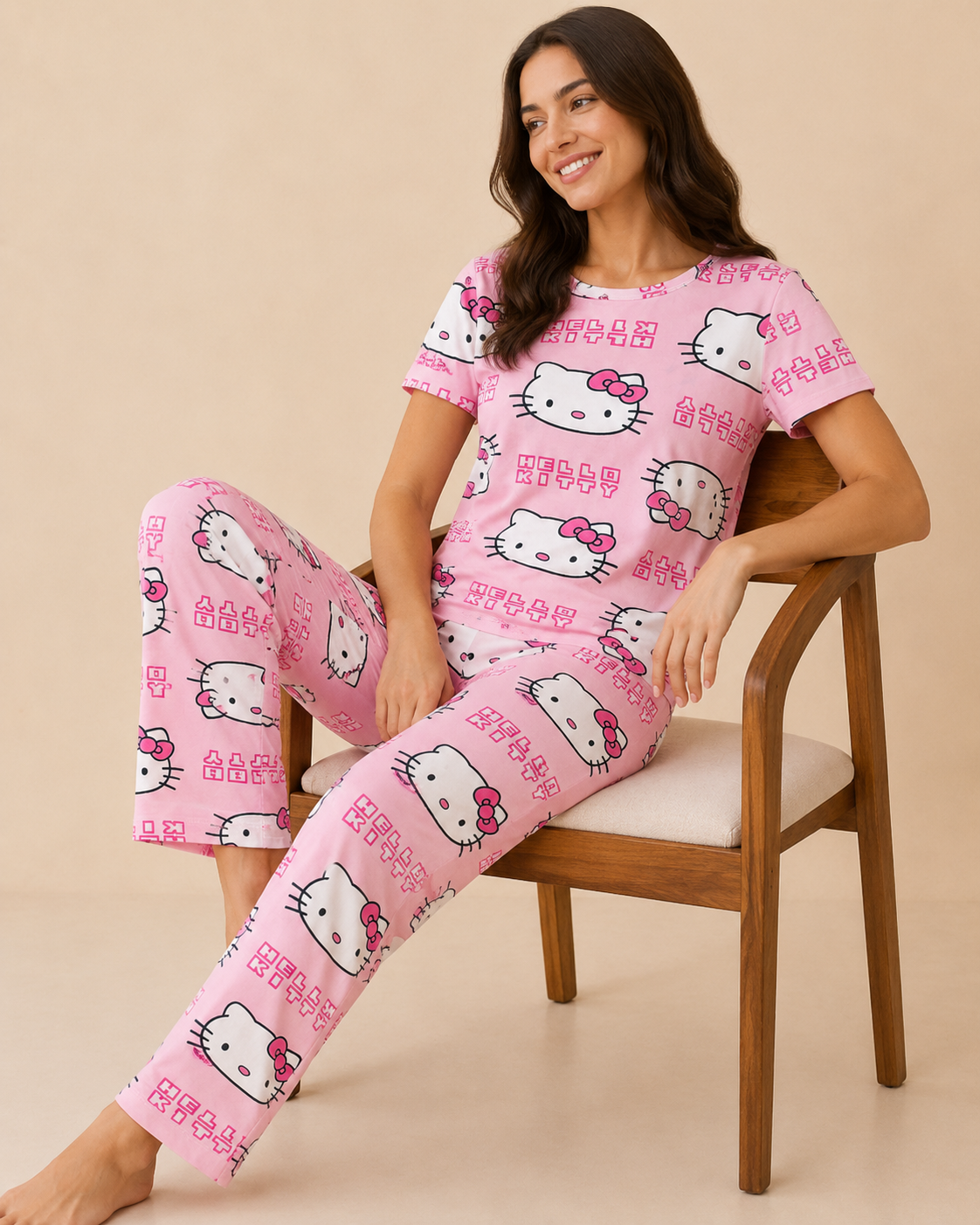 Pyjama Hello Kitty Rose 100% Coton