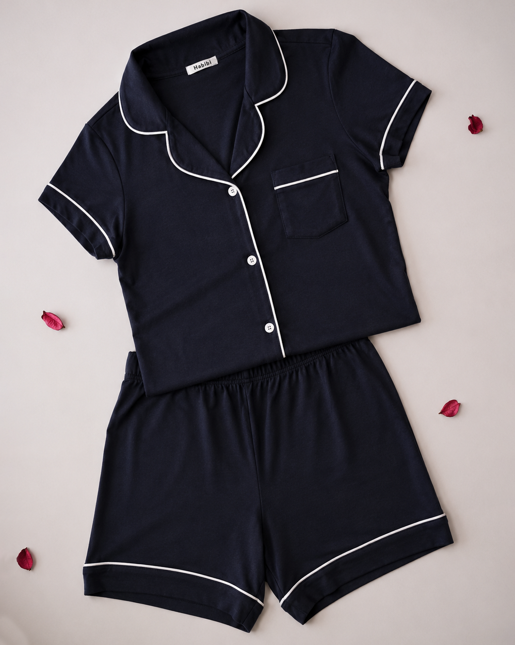 Pyjama Femme Noir | 100% Coton Premium | Livraison Tunisie